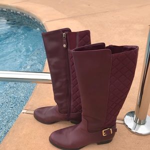 Isaac Mizrahi Merlot Driving Boots with Zipper